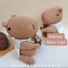 Patron Mini Capi: Guía de tejido amigurumi capibara