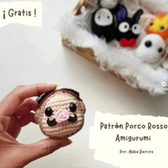 Patrón Porco Rosso Amigurumi: Guía de materiales y pasos detallados para cabeza, gorro y lentes