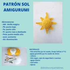 Patrón Sol Amigurumi: Tutorial paso a paso para tejer un sol amarillo con ganchillo
