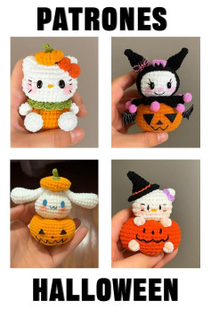 Patrones Amigurumi Halloween: Hello Kitty, Kuromi, Yu-Gi-Oh y más
