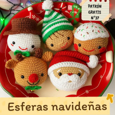 Patrones Amigurumis Navideños: Papá Noel, Elfo, Muñeco de Nieve y Reno