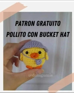 Patrones gratis: Pollito con sombrero y Tulipán tejido a crochet