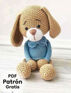 PDF Perro Pequeño Amigurumi Patrón Gratis Paso a Paso