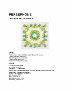 Persephone Granny Square Crochet Pattern Chart