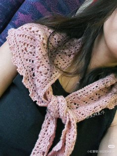 Pink Crochet Lace Scarf Pattern Tutorial
