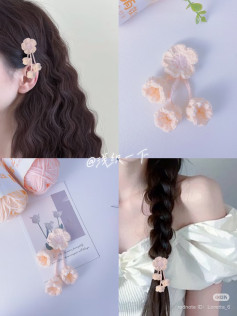 Pink Lily of the Valley Crochet Hair Clip Pattern