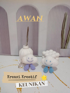 Pola Móc Len Búp Bê Awan Dáng Ngây Thơ Dễ Làm