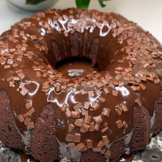 Receita de Bolo de Banana com Chocolate e Ganache