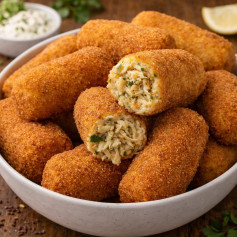 Receita de Croquete de Frango Desfiado Cremoso e Crocante