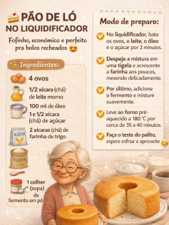 Receita de Pão de Ló no Liquidificador: Fofinho, Econômico e Perfeito para Bolos Recheados