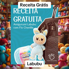 Receita Grátis Amigurumi Labubu com Fio Chenille