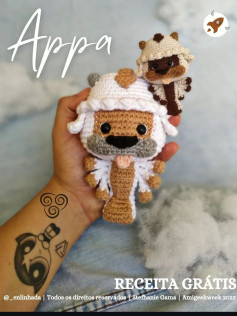 Receita grátis de amigurumi Appa e Sokka do Avatar