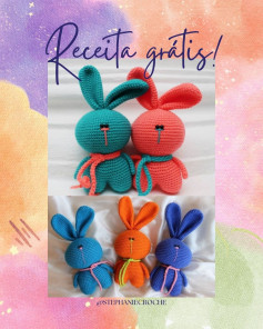 Receita grátis de coelhinho fofo em crochê