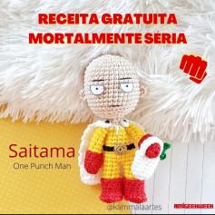 Receita Grátis Saitama One Punch Man Amigurumi Completo
