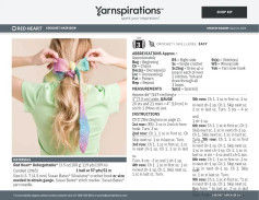 Red Heart Crochet Hair Bow Pattern and Moss Stitch Chart Instructions