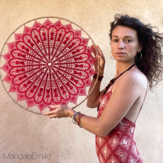 Red Mandala Crochet Chart Guide by MandalaEmilie