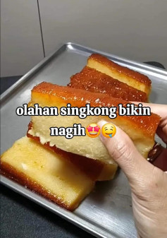 Resep Kue Singkong Kukus Lapis Karamel Renyah - Olahan Singkong Bikin Nagih