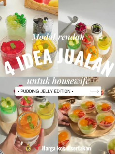Resep Pudding Jelly Buah: Flavour Jelly Milk & Mango Jelly, Modal Rendah untuk Ide Jualan