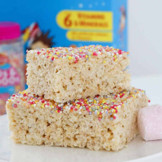Rice Bubble Marshmallow Slice: No-Bake Homemade Treat with Sprinkles