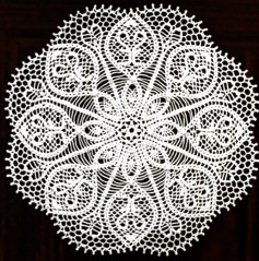 Rounded Mandala Crochet Doily Pattern Chart