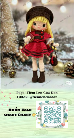 Ruby Girl Amigurumi Doll Crochet Pattern