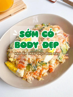 Salad khoai tây trứng thịt xông khói giảm cân