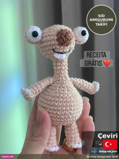 Sid Amigurumi - Ücretsiz Manken Tarifi (Portekizce Çeviri)