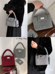 Silver Grey Crochet Handbag Pattern Tutorial