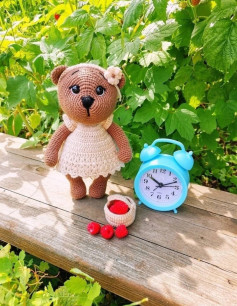 Схема вязания крючком Мишки с вишней от А. Федоровой