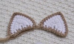 Схема вязания крючком ушек для ободка или шапки, пошаговое описание и графическая инструкция