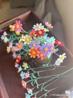 Small Chrysanthemum Crochet Pattern Chart