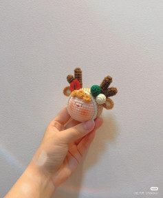 Sơ đồ móc len búp bê tuần lộc Noel dễ thương