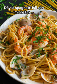 Spaghetti hải sản: Mì ý xào tôm và nghêu, công thức nấu ăn nhanh gọn tại nhà