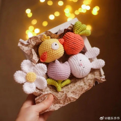 Spring Pet Amigurumi Crochet Pattern: Rabbit, Chick, Tulip & Carrot