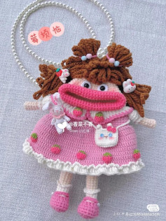 Strawberry Big Mouth Doll Crochet Pattern
