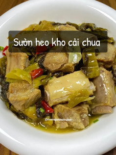 Sườn heo kho cải chua