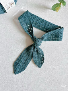 Teal Crochet Bow Headband Pattern Chart