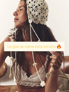 Tendencia de verano: Gorro crochet con flores y flecos