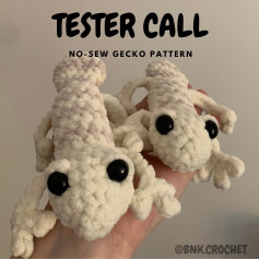 Tester Call for No-Sew Crochet Gecko Pattern