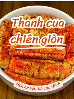 Thanh cua chiên giòn: Món ăn vặt ngon, bé cực thích