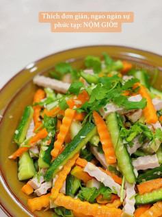 Thích đơn giản, ngao ngán sự phức tạp: Nộm giò với cà rốt và dưa chuột giòn tan