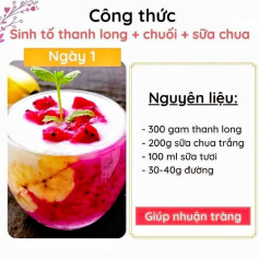 Thực đơn sinh tố giảm cân và thanh lọc cơ thể trong 7 ngày với các nguyên liệu tự nhiên