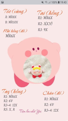 Tổng hợp chart móc len búp bê Mochi, Kurbi và Trứng ốp la