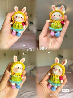 Tổng hợp chart móc len búp bê Thỏ và Vịt dễ thương, hướng dẫn chi tiết từng phần