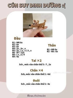 Tổng hợp chart móc len: Cún suy dinh dưỡng, Sao ngũ giác, Gấu mini, Gà con mũ ếch và túi mini