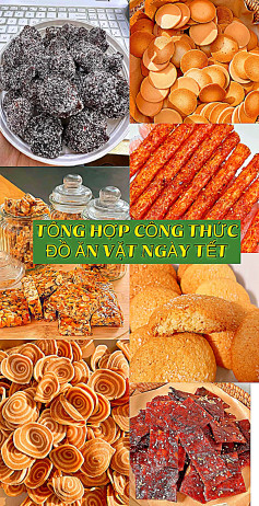 Tổng hợp công thức đồ ăn vặt ngày Tết: Bánh sữa dừa nướng, Khô Nai Mè, Que cay, Bánh đồng tiền sữa