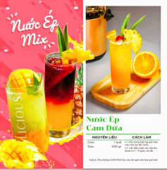Tổng hợp công thức làm nước ép trái cây và rau củ mix đa dạng hương vị