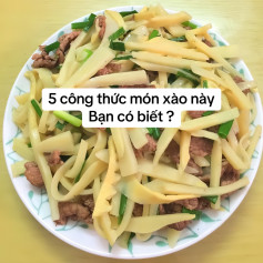 Tổng hợp công thức món xào ngon: Lòng gà xào mướp hương, Mực tươi thập cẩm