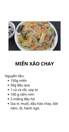 Tổng hợp công thức nấu ăn chay: Miến xào chay, Gỏi cuốn ngũ sắc và Đậu hũ non xốt nấm