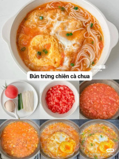 Tổng hợp công thức nấu mì và bún ngon: Bún trứng chiên cà chua, thịt băm cải thảo, bò, bí đỏ cá tuyết